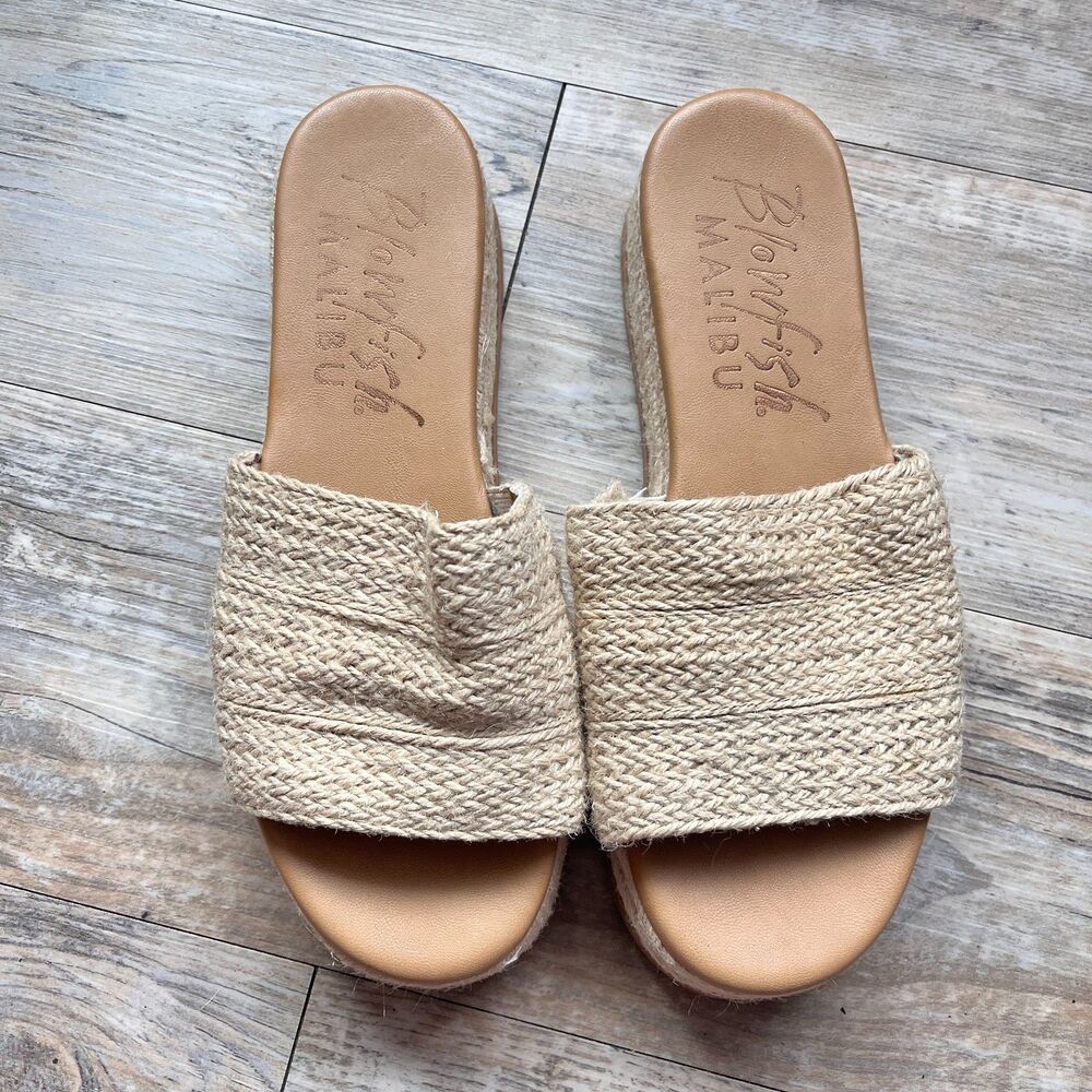 Blowfish Malibu Marshlo-B Rope Espadrille Flatform Sandals Women’s Size 9 Summer